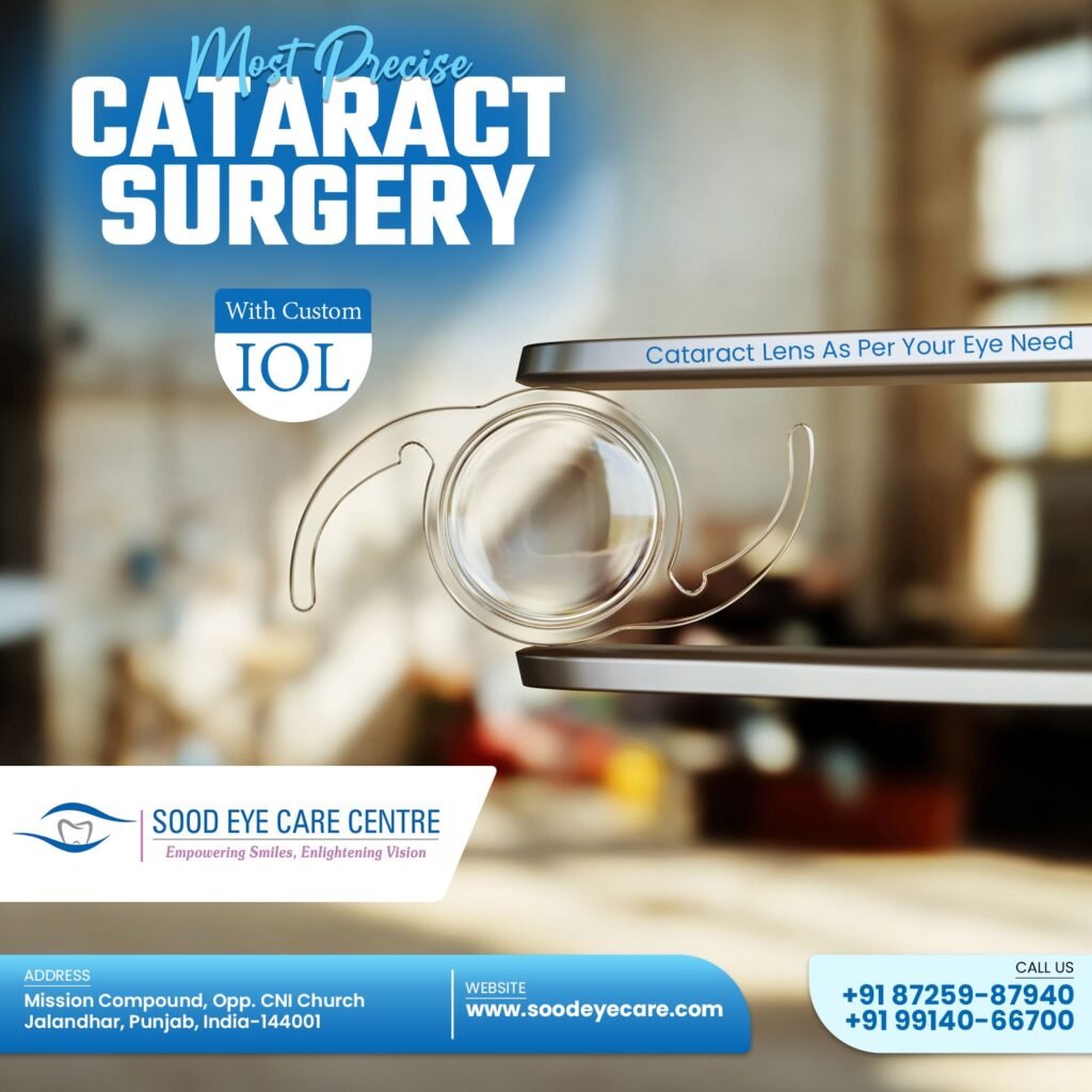 Sood Eye Care Center in Jalandhar provides cashless cataract surgery options, ensuring a hassle-free experience for patients. With advanced technology and skilled surgeons, they offer high-quality treatment with minimal out-of-pocket expenses. Enjoy seamless, affordable eye care with flexible payment plans.