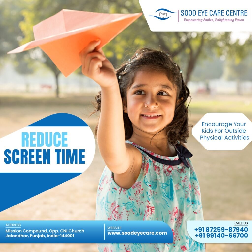Excessive screen time can cause eye strain, dryness, and myopia in children. Encourage breaks, proper lighting, and outdoor play. Follow the 20-20-20 rule to maintain healthy vision in the digital age.